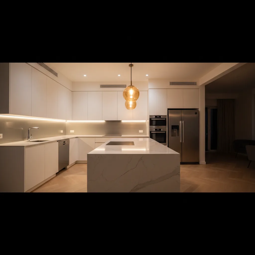 Cuisine ouverte 25 m² rénovée et optimisée